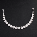 Elegant silver flower bridal headband with clear rhinestones for wedding hairstyles - Silver (HS-J4751)