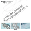 Detail showing bridal rhinestone belt dimensions 44.7cm length and 1.9cm width - Silver