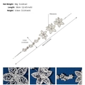 Silbernes Braut-Strass-Stirnband mit Maßen 30 cm Länge und Gewicht von 60 g für Hochzeiten - Silber (HS-J6824S)