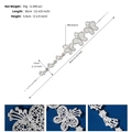Silbernes Schmetterlings-Brautstirnband mit glitzernden Strasssteinen für Hochzeiten - Silber (HS-J6825S)