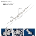 Silbernes Braut-Haarband mit funkelnden Strasssteinen und symmetrischem Blumenmuster - Silber (HS-J6829S)