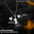 Close-up of heart-shaped zircon necklace and earrings set with detailed dimensions - Silver Heart (NS-J6553S)