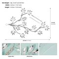 Dettagli macro della fascia da sposa con strass scintillanti e struttura in filo di rame - 13 Rami (HS-J7314S)