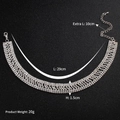 Collier ras du cou multi-rangs en strass argenté avec fermoir mousqueton réglable - Argent