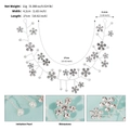 Détails macro de vigne à cheveux mariée avec strass et perles sur fil métallique - Style Grappe de Fleurs en Perles Douces (HS-J7329S)
