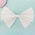 Large white handmade fabric bow accessory for wedding dresses and Lolita style skirts - Classic Large Bow Style (WS-J270WHITE)