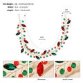 Détail macro du bandeau strass rouge et vert avec longueur 30cm et poids 19g spécifiés - Serre-tête Fait Main Strass Rouge Vert (HS-J7452GCAI)