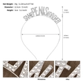 Detaillierte Maße des Sweet Sixteen Strass-Haarreifens mit 12,5 cm Durchmesser - SWEET SIXTEEN (Silber TS-J3305S)