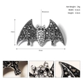 Detaillierte Ansicht der Fledermaus-Haarspange mit Strass und Maßen 6,5 cm mal 3,5 cm - Hs-j6428
