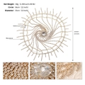 Detalle de cadena para el pelo dorada con flecos de strass y circunferencia de 56 cm - Dorado / Estilo Espiral Radial (HS-J6930G)