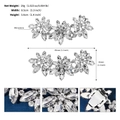 Clip scarpa da sposa con strass marquise e motivo floreale 8,5 cm x 3,6 cm - Argento