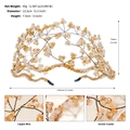 Cerchietto sposa fatto a mano in cristallo champagne con design a vite in rame - Champagne