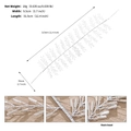 Detalle de la diadema nupcial de plata hecha a mano con dimensiones y cuentas de hojas - Plateado (HS-J7009S)
