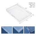 Transparent PP plastic storage box 10.5x7x1.8cm with snap lid and hinge details - Hairpin Plastic Box / 10.5*7*1.8cm
