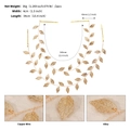 Dettaglio della trama delle foglie in lega e del filo di rame flessibile della fascia per capelli - Oro (HS-J7014G)