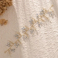 Vigne de cheveux de mariée dorée faite main avec cristaux et perles pour le mariage - Or (HS-J4455G)