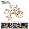 Detailed macro view of handmade copper wire bridal ear cuff with resin floral rings - Vintage Brown Style