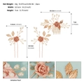 Set di 3 forcine per capelli con rose rosa e perle con dimensioni e peso di 19g - Stile rosa (HS-J7083GPINK)