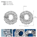 Dettaglio macro delle clip per scarpe con strass argentati da 6,5 cm e chiusura - Stile Ghirlanda Tonda (SC-J086S) / Argento (SC-J086S)