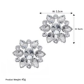 Dettagli su dimensioni e peso delle clip per scarpe con strass di lusso per matrimoni - Grappolo di Fiori Tondo (SC-J076)