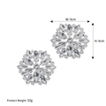 Macro shot of 5x5cm snowflake rhinestone shoe clips with crystal marquise details - Snowflake Radiant Style (SC-J075)