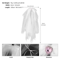 Detailed bridal veil specifications showing dimensions 61x103cm with bow and rhinestones - Multi-Layer Heart Rhinestone Style (HS-J7182WHITE) / White