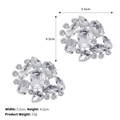 Luxurious rhinestone shoe clips with sparkling crystals and silver metal base for weddings - Irregular Cluster Style (SC-J053)