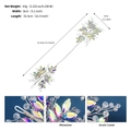 Silver bridal headband with colorful AB rhinestones and acrylic crystals, 31.5cm long - Colorful Zirconia