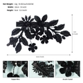 Vista dettagliata del fermaglio per capelli a fiore nero con dimensioni 10x6cm e rame - Grandi Fiori 3D (HS-J7227BLK) / Nero (HS-J7227BLK)