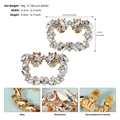 Clip per scarpe quadrate dorate con strass scintillanti e dettagli delle dimensioni - Oro (SC-J101G)