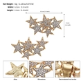 Funkelnde sternförmige Strass-Schuhclips mit abnehmbarer Metallschnalle für Braut-Heels - Gold (SC-J099G)