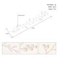 Dettaglio fascia da sposa di 28cm con perle e cristalli, dimensioni e trama in metallo - Stile Vite (HS-J6438S)