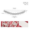 Dettaglio della giarrettiera da sposa con larghezza 2cm e cinturino elastico regolabile - Stile Strass Traforato a Onde (GS-J013)