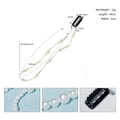 Elegante catena di perle da 44 cm con clip per acconciature personalizzate - Stile Catena per Capelli con Perle (HS-J6361)