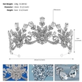 Corona da sposa in argento con strass diametro 14cm e peso 138g per matrimoni - Argento