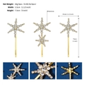 Guide détaillé des tailles et poids pour barrettes étoiles dorées avec strass - Forme d'Étoile Triple / Style Doré (HS-J6739G)
