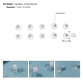Detail view of 1.3cm spiral hair pins with imitation pearls and silver metal wire - Spiral Pearl Style (HS-J6709)