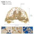 Specifiche dettagliate delle dimensioni per diadema da sposa a foglia d'oro fatto a mano - Champagne (TS-J3154CHAMPAGNE)