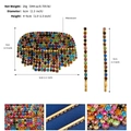 Detailansicht bunter Strass-Haarspangen mit Quasten, Maßen und robuster Legierungsbasis - Mehrfarbiger Strass (HS-J6891CAI)