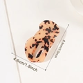 Pinza para el pelo con estampado de leopardo beige y carey con medidas claras - Carey Claro (C7-2-18)