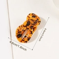 Tortoiseshell figure-eight hair claw clip with amber pattern, size 8.9cm by 4.6cm - Dark Tortoiseshell (C7-2-14)