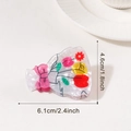 Molla per capelli a bouquet con tulipani colorati e fiocco rosa in pregiato acetato - Bouquet Misto