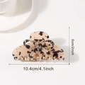 Pinza per capelli a fiocco tartarugata beige e marrone in acetato, accessorio 10,4cm - Fiocco Leopardato Beige / Tartarugato Beige