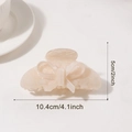 Pinza per capelli a fiocco beige crema con trama marmorizzata e lunga 10,4 cm - Fiocco Texturizzato Crema / Beige Chiaro