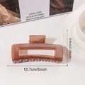Grande molletta per capelli cava marrone caffè traslucido lunga 12,7 cm per donna - Grande / Marrone
