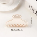 Matter cremefarbener Haarclip für Damen, großer 10,2 cm Haarklammer für dickes Haar - Milchweiß
