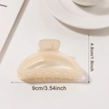 Elegant cream semi-circular hair claw clip in high-quality 9cm acrylic for women - Cream