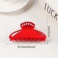 Glänzende rote Haarspange mit 10,2 cm Länge für elegantes Haarstyling bei Frauen - Burgunderrot