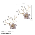 Handmade detachable wedding shoe clips with purple crystal beads and floral design - Forest Aesthetic Style (SC-J004) / Gold