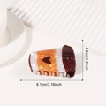 Haarklammer in Form eines Kaffeebechers mit Herzmotiv in Creme und Braun - Kaffee (Herz-Kaffeetassenform)